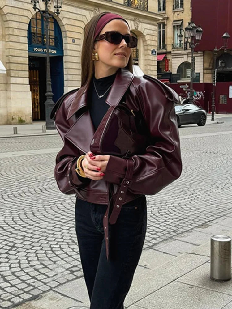 Winter Women Leather Jacket