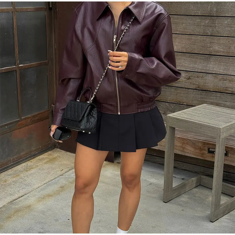 Winter Women Leather Jacket