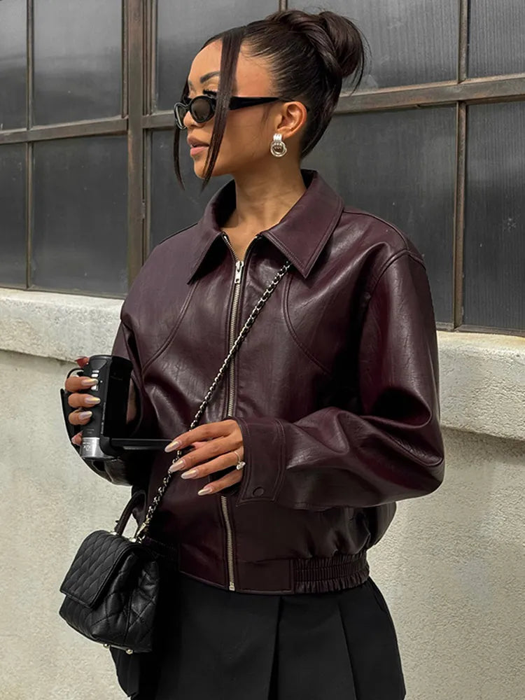 Winter Women Leather Jacket